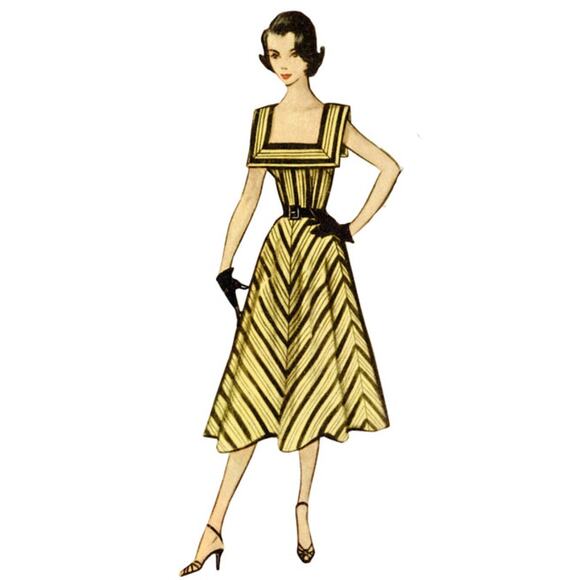 McCall's M8357 Vintage 50's Women's Dress F5 (16 18 20 22 24) - Picture 5 of 6